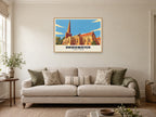 St Mary's Church, Bridgwater Poster at A1, in a natural wood frame, in a sitting room