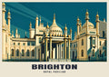 The Royal Pavilion, Brighton poster in the Art Deco style