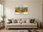 Clifton Suspension Bridge, Bristol Poster at A1, in a natural wood frame, in a sitting room