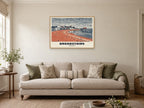Viking Bay, Broadstairs Poster at A1, in a natural wood frame, in a sitting room
