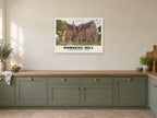 St John the Evangelist’s Church, Burgess Hill Poster at A1, in a white frame, in a kitchen