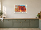 St Modwen's Church, Burton upon Trent Poster at A1, in a white frame, in a kitchen
