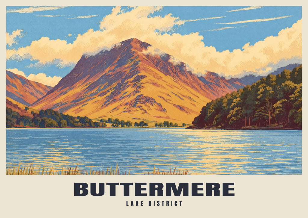 Buttermere poster in the Retro Railway style