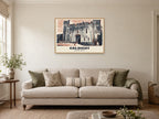 Caldicot Castle Poster at A1, in a natural wood frame, in a sitting room