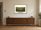 Chobham Ridges, Camberley, c. 1890–1900 Heritage Print at A1, in a black frame, above a sideboard