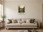 The Bridge of Sighs, Cambridge, 1890s Heritage Print at A2, in a natural wood frame, in a sitting room