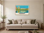 King's College Chapel, Cambridge Poster at A1, in a natural wood frame, in a sitting room