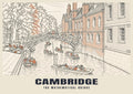 The Mathematical Bridge, Cambridge poster in the Line Art style