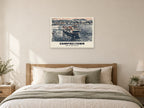 Campbeltown Harbour Poster at A1, as a poster, above a bed