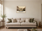 The West Gate, Canterbury Poster at A2, in a natural wood frame, in a sitting room