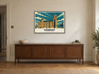 The Pierhead Building, Cardiff Poster at A1, in a black frame, above a sideboard