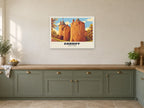 Castell Coch, Cardiff Poster at A1, in a white frame, in a kitchen