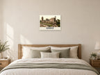 Cardiff Castle, 1890s Heritage Print at A2, as a poster, above a bed