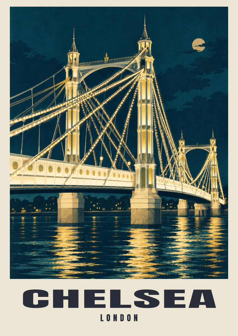 Albert Bridge, Chelsea Poster