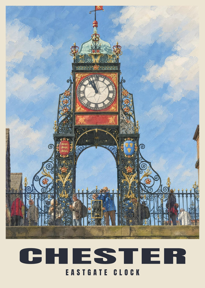 Eastgate Clock, Chester Poster