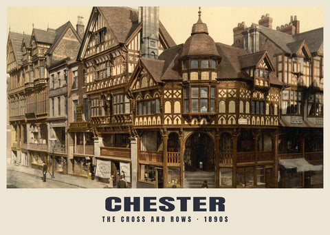 The Cross and Rows, Chester, c. 1890–1900 Heritage Print