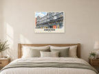 The Rows, Chester Poster at A1, as a poster, above a bed