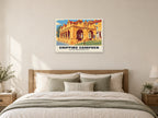 Chipping Campden Market Hall Poster at A1, as a poster, above a bed