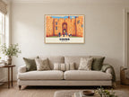 Chirk Castle Poster at A1, in a natural wood frame, in a sitting room