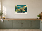 St John the Baptist Church, Cirencester Poster at A1, in a white frame, in a kitchen
