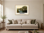 Cliveden Reach and House, Cookham, c. 1890–1900 Heritage Print at A1, in a natural wood frame, in a sitting room