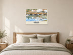 Crail harbour Poster at A1, as a poster, above a bed