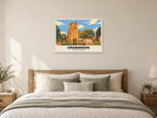 St Dunstan’s Church, Cranbrook Poster at A1, as a poster, above a bed