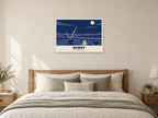 The Peace Bridge, Derry Poster at A1, as a poster, above a bed