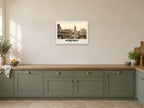 High Street, Dumfries, 1890s Heritage Print at A2, in a white frame, in a kitchen