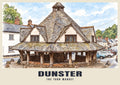 The Yarn Market, Dunster poster in the Ink & Wash style