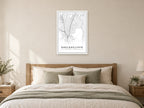 Eaglescliffe Village Centre Street Map Poster at A1, as a poster, above a bed