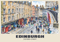 Victoria Street, Edinburgh poster in the English Watercolour style