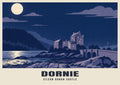 Eilean Donan Castle, Dornie poster in the Moonlit style
