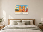 Elgin Cathedral Poster at A1, as a poster, above a bed
