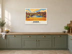 Claremont Landscape Garden, Esher Poster at A1, in a white frame, in a kitchen