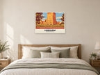 Portchester Castle, Fareham Poster at A1, as a poster, above a bed