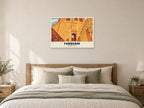 Farnham Castle Poster at A1, as a poster, above a bed