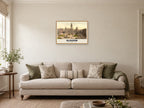 George Square, Glasgow Poster at A2, in a natural wood frame, in a sitting room