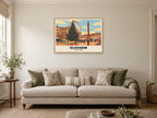 George Square, Glasgow Poster at A1, in a natural wood frame, in a sitting room