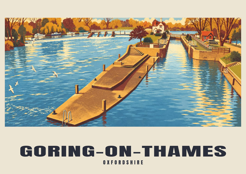 Goring Lock, Goring-on-Thames Poster