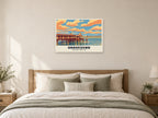 Gravesend Town Pier Poster at A1, as a poster, above a bed