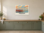 Gravesend Town Pier Poster at A1, in a white frame, in a kitchen