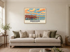 Gravesend Town Pier Poster at A1, in a natural wood frame, in a sitting room