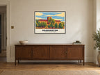 St Mary's Collegiate Church, Haddington Poster at A1, in a black frame, above a sideboard