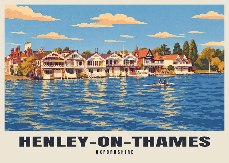 Henley-on-Thames Vintage-Style Poster