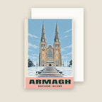 St Patrick’s Roman Catholic Cathedral, Armagh winter Christmas card with its envelope