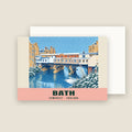 Pulteney Bridge, Bath winter Christmas card with its envelope