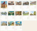 All thirteen pages of the Berkshire 2027 calendar: the cover and twelve drawings