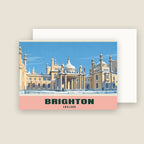 The Royal Pavilion, Brighton winter Christmas card with its envelope
