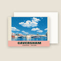 Caversham Bridge, Reading winter Christmas card with its envelope